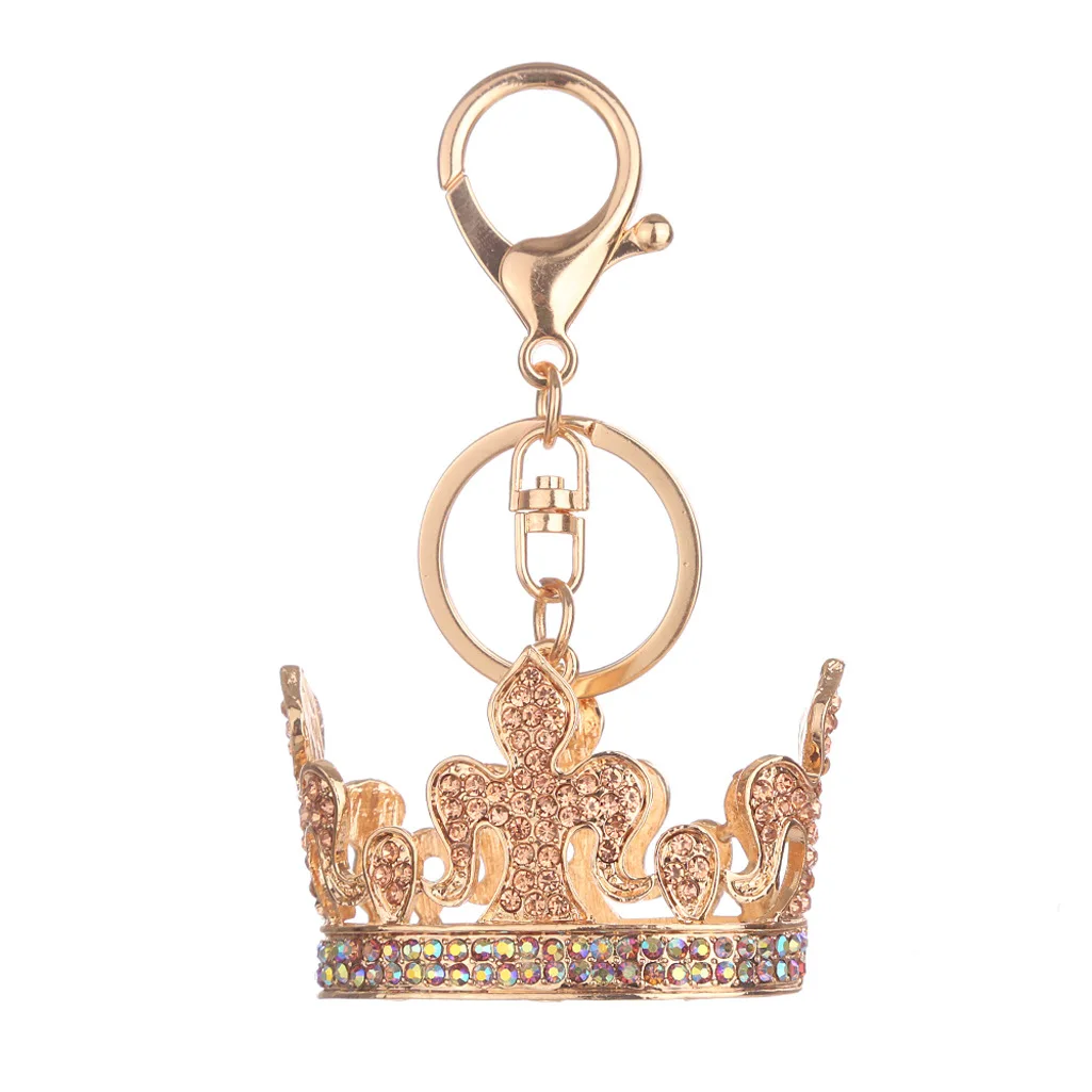 Fashion Jewelry Keychain Crown Set Metal Keychain Lady Fashion Bag Creative Pendant Gift Keychain Batch