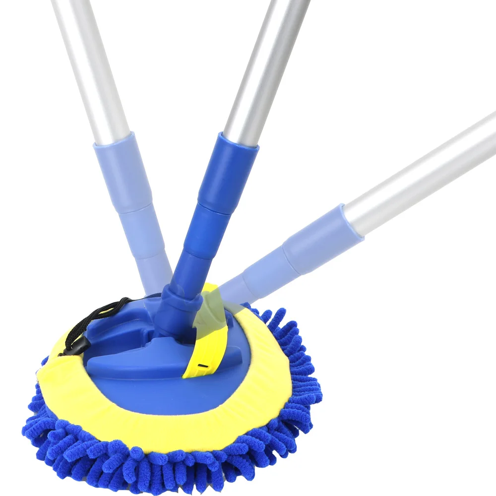 Auto wasch bürste Reinigungs werkzeuge Mopp Teleskop Waschmaschine langer Griff Chenille Besen Windschutz scheibe Dach Glas Clean Kit Autozubehör