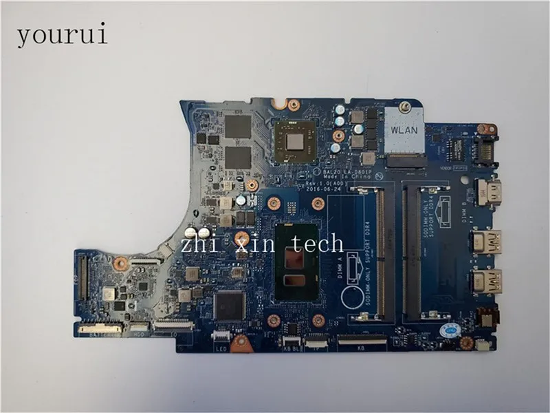 

Yourui BAL20 LA-D801P CN-0KFWK9 0KFWK9 KFWK9 материнская плата для ноутбука Dell 5567 5767 Laptopmotherboard с i7-7500u Процессор DDR4 полностью протестирована