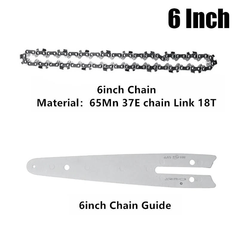 Mini Steel Chainsaw 4Inch 6Inch 8Inch Chains And Guide Electric Chainsaw Accessories Replacement Chain for Electric Pruning Saw