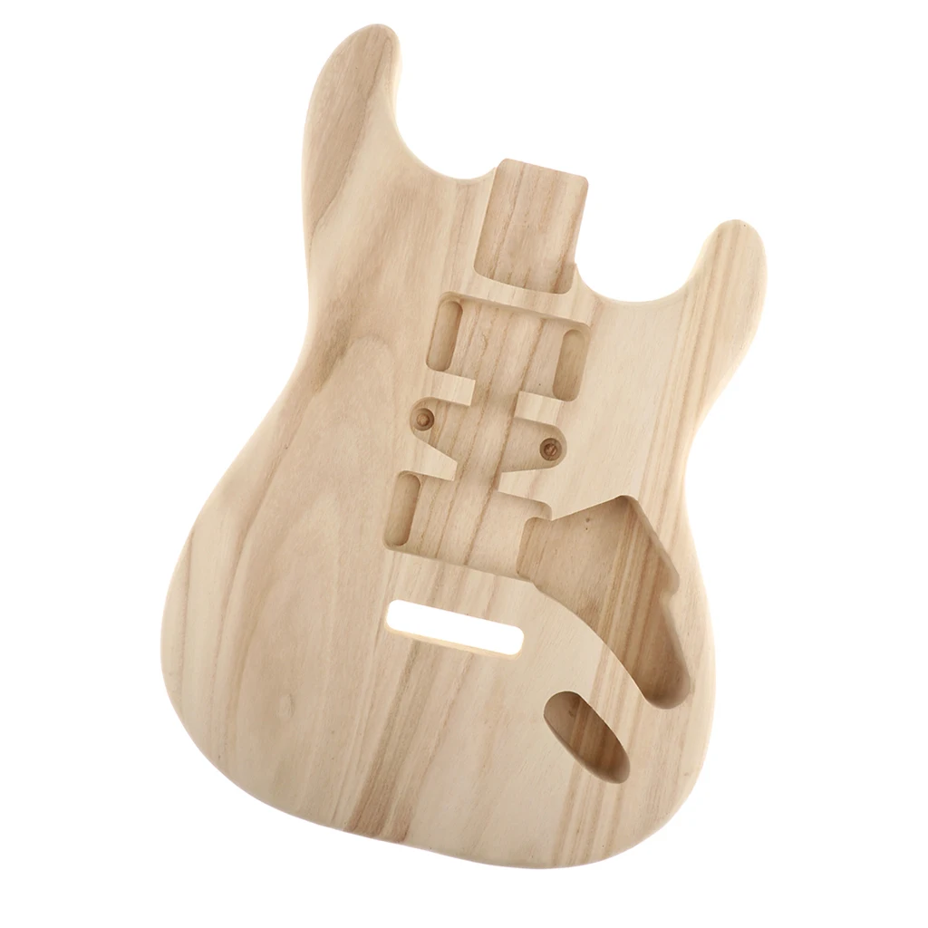 Unfinished Electric Guitar Body for ST Guitar, Sycamore Wood Body, Desirable Gift for Guitar Lovers