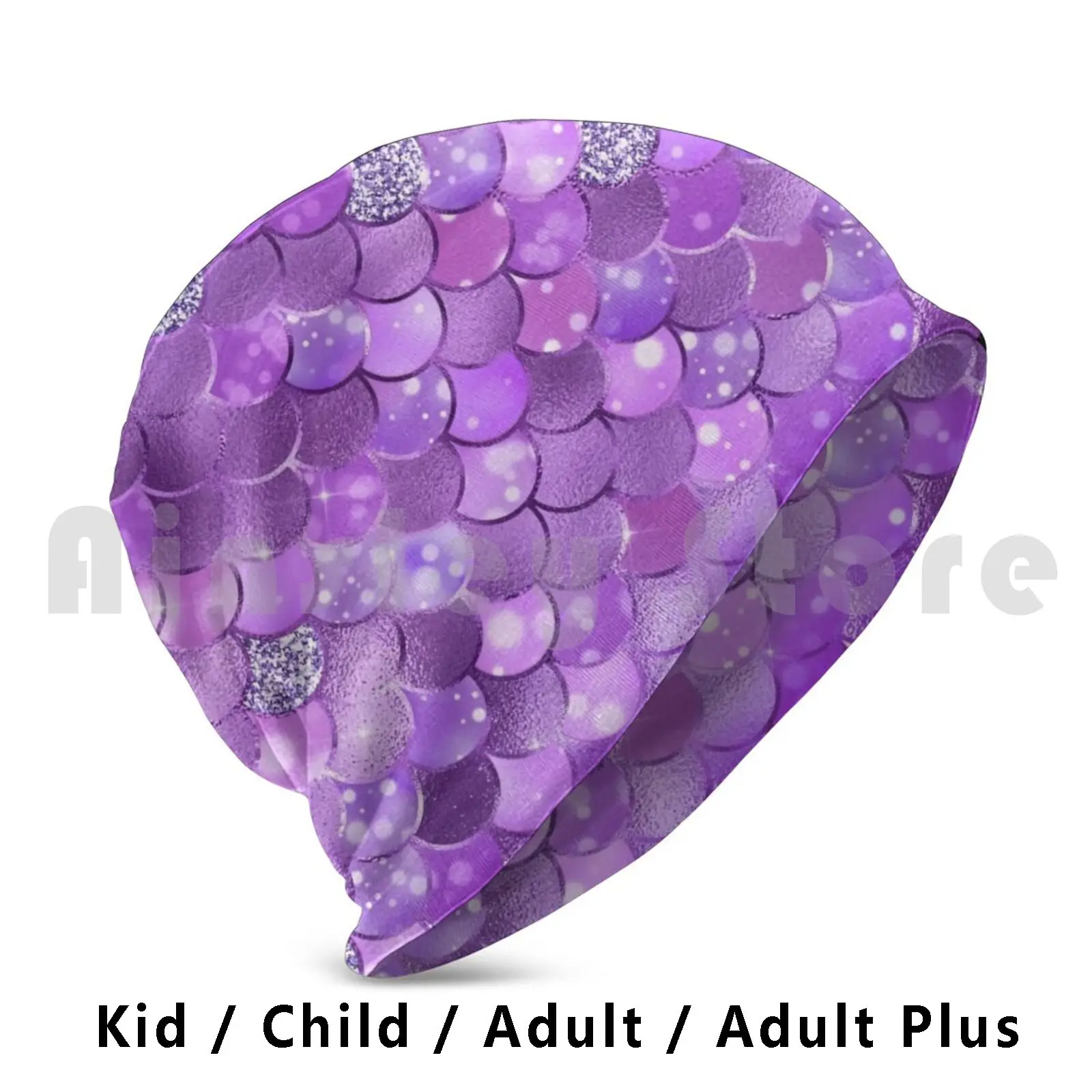 Mermaid Scales Beanies Knit Hat 1263 Beanies Print Mermaids Mermaid Scales Glit…