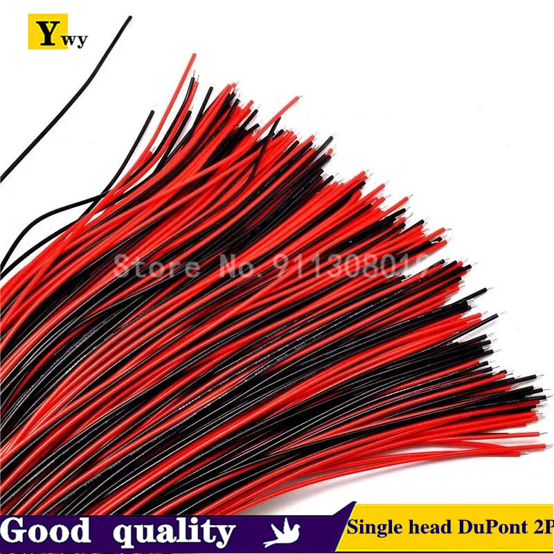5PCS 60CM Single head Dupont Line Dupont connector plug with cable jumper wire 2.54MM PITCH  2 Pin Dupont Line