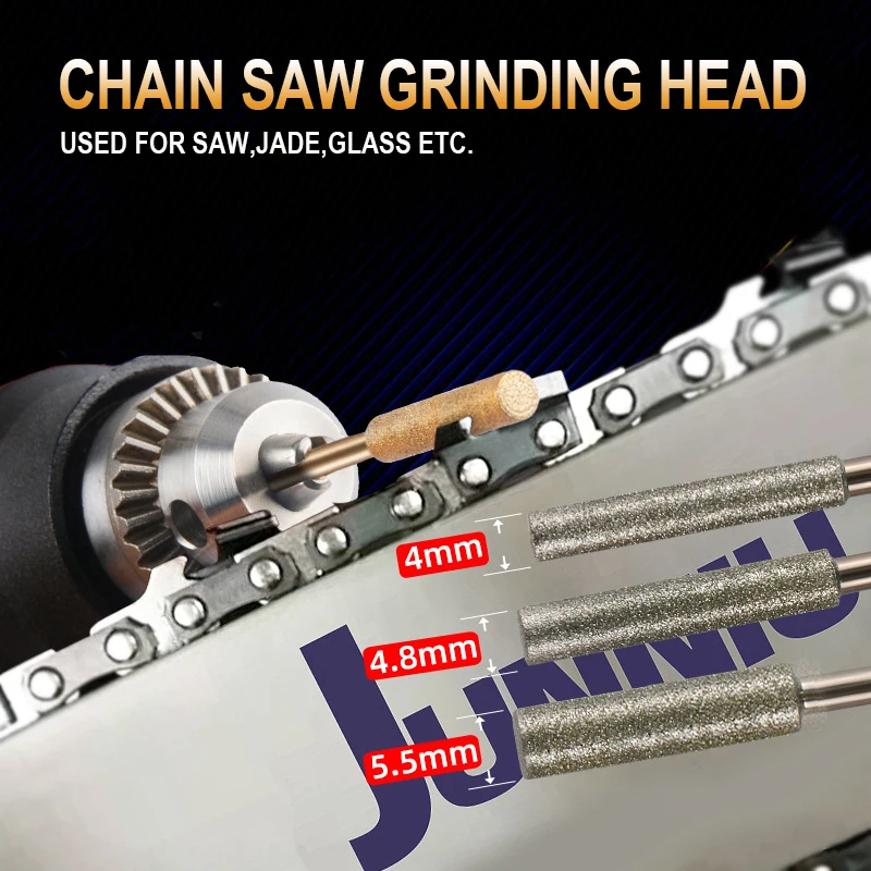 3 pcs/set Chain Saw Sharpner Grinding Head Ceramic Titanium Polishing Bits