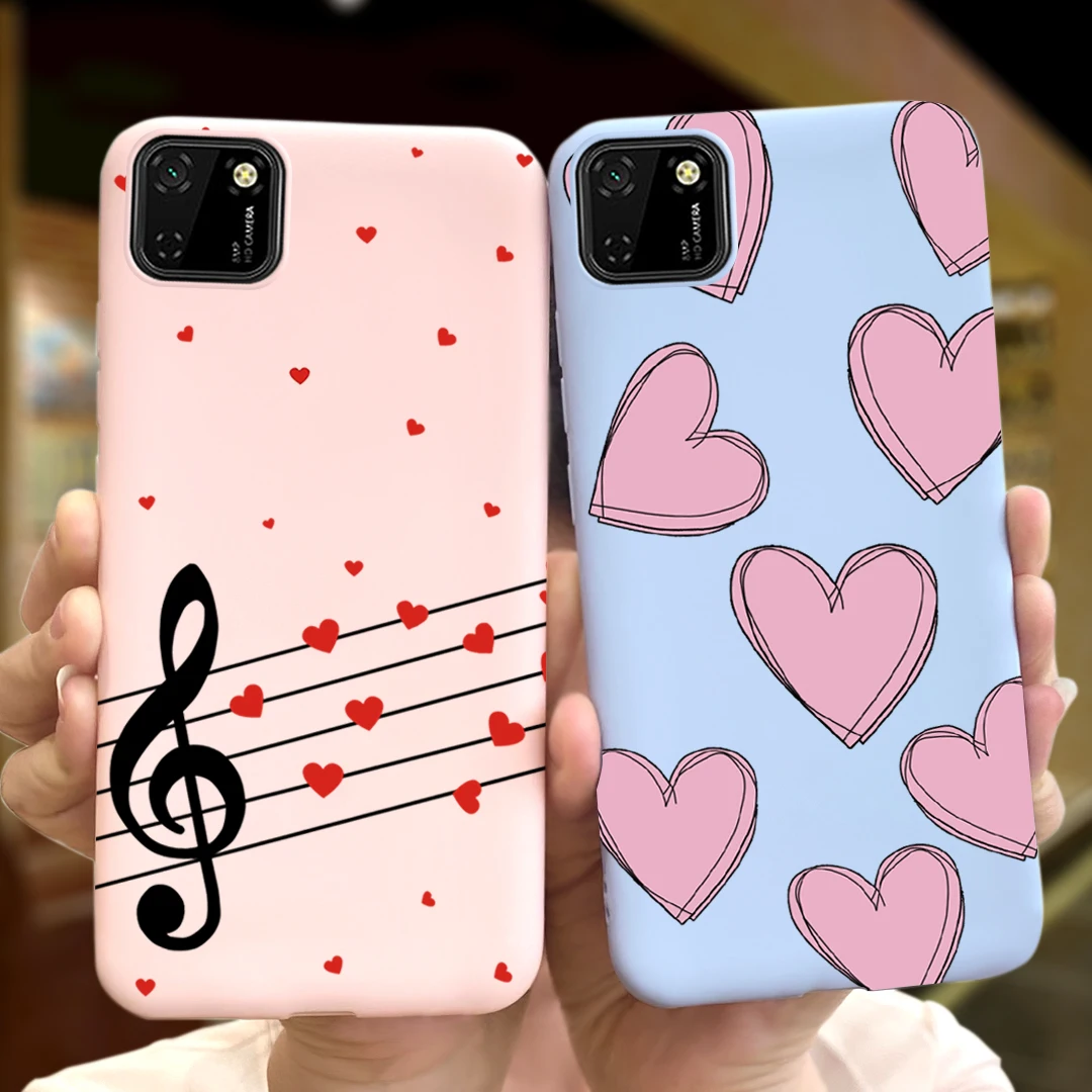 Case For HONOR 9S Case Love Heart Silicon Phone Cover For Huawei Y5P DRA-LX9 2020 Honor 9S 9 S DUA-LX9 5.45