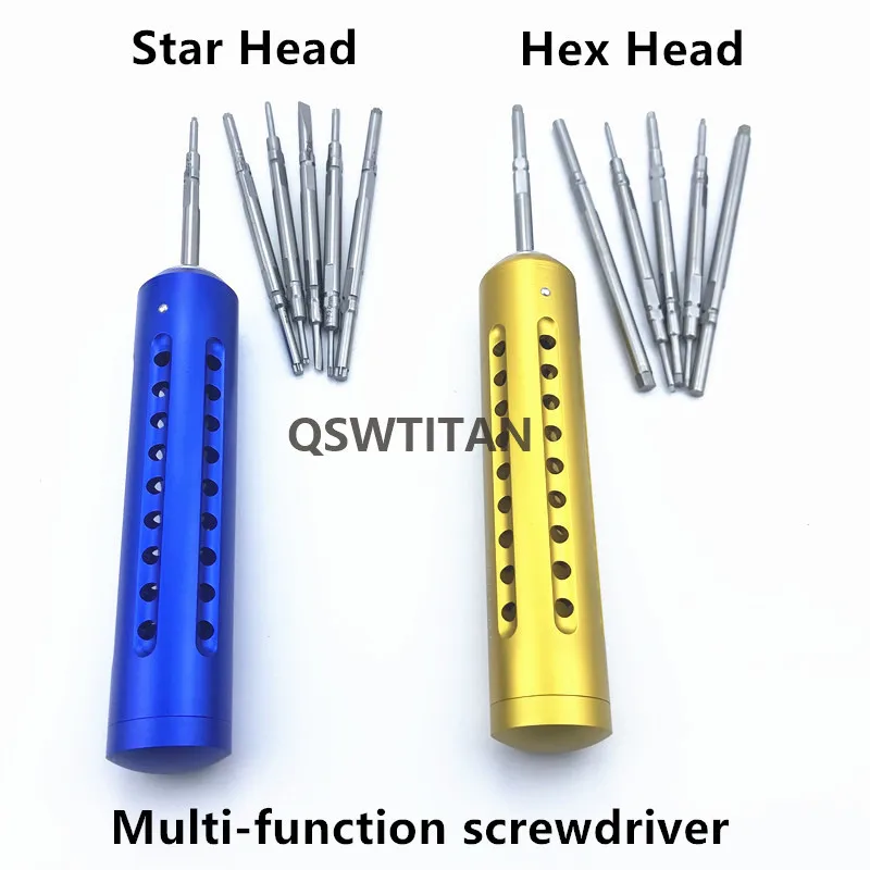 Bone Screw drivers Torx Star /Hex Quick Coupling handle Veterinary orthopedic Instrument