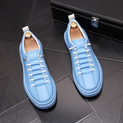 Stephoes Men Fashion Casual Slip on Shoes Spring Summer Autumn Luxury Designer Youth Trending Thick Bottom Leisure Sneakers