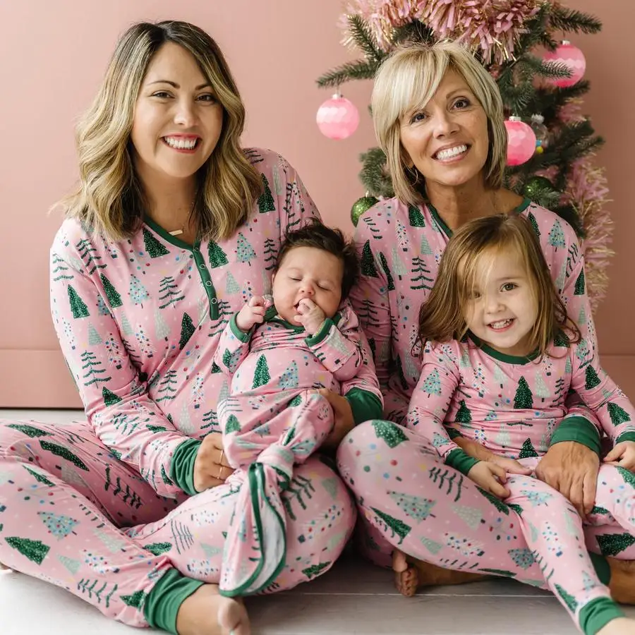 Christmas New Family Clothes Set Fashion Adult Kids Pajamas Set Cotton Nightwear Sleepwear Matching Family Outfits Homewear