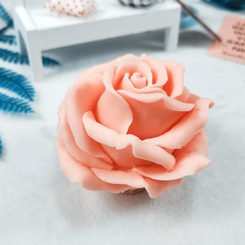 Big Pretty 3D Rose Flowers Mold Lifelike Rose Floral Soap Molds Silicone Candle Epoxy Resin Crafts Mould Bouquet Making Moulds