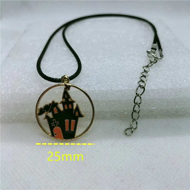 Yungqi Vintage Punk Gothic Haunted House Castle Necklace for Women Animals Choker Halloween Collar Hip Hop Girls Jewelry Gift