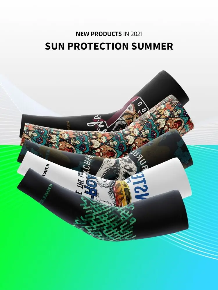 Breathable Quick Dry UV Protection Running Arm Sleeves Basketball Elbow Pad Fitness Armguards Sports Cycling Arm Warmers New