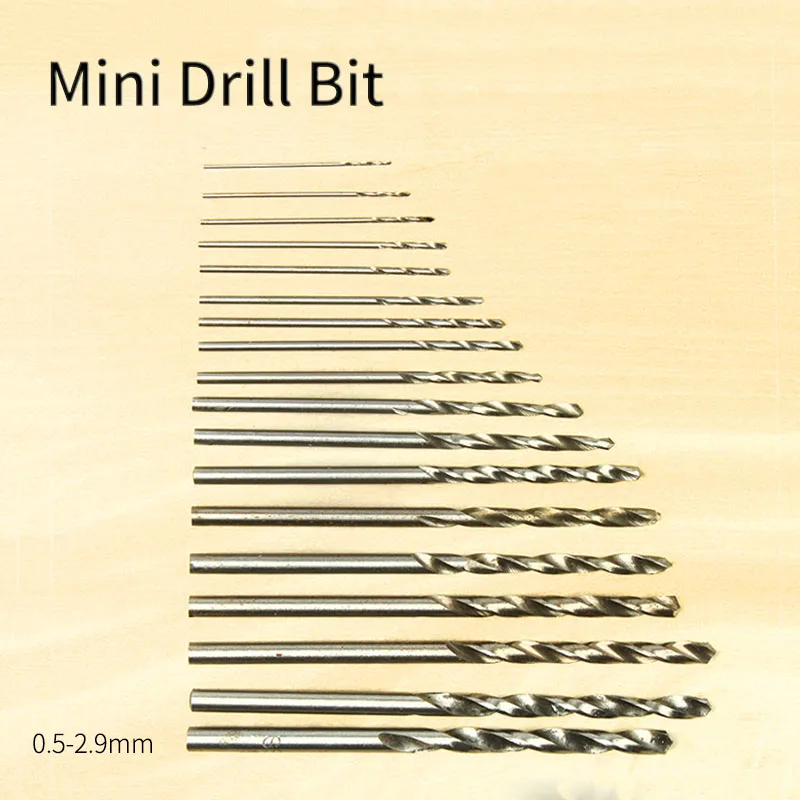 0.5-2.9Mm Mini Mũi Bền Tốc Độ Cao Chất Liệu Thép HSS Tay Cầm Thẳng PreciseTwist Nhỏ Mũi Khoan Gỗ các Bộ Phận