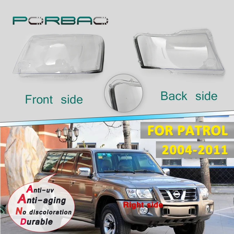 

Для Nissan патруль 2004 2005 2006 2007 2008 2009 2010 2011 Автомобильная фара, прозрачная линза, сменная Крышка корпуса автомобиля «сделай сам»