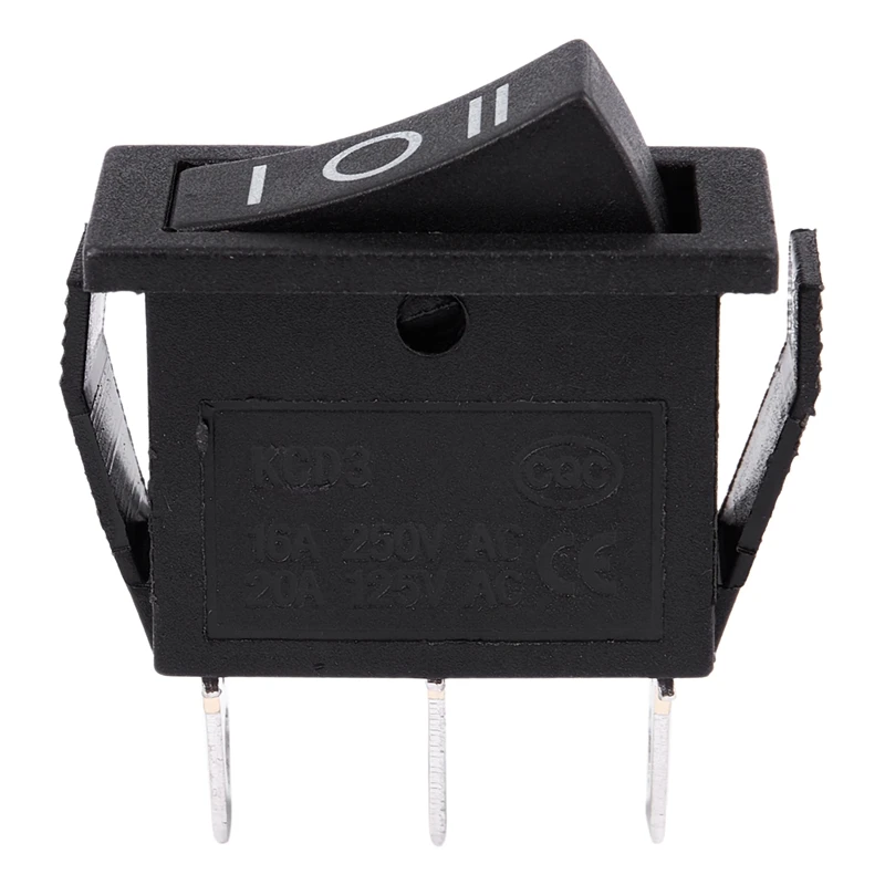 AC15A/250V 20A/125V 3 Pin SPDT ON-OFF-ON 3 Position Snap Rocker Switch