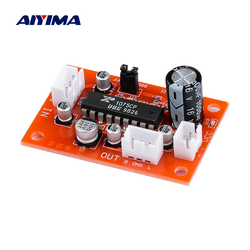 AIYIMA XR1075 BBE HIFI Preamplifier Board Tweeter Bass Amplifier Stereo Tone Preamp Audio Module Improve DIY Home Sound Theater