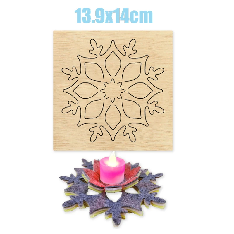 Flower Coaster/Candle Mat Cut Wood Dies 2020 New For Leather Cloth Paper Craft Fit Common Die Cutting Machines on the Market