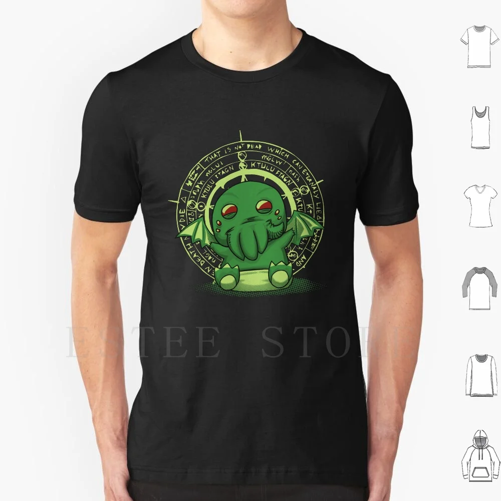 O menor deus mais velho t camisa diy tamanho grande 100% algodão hp cthulhu horror bebê cthulhu bonito deus idoso crianças pequenas eldritch