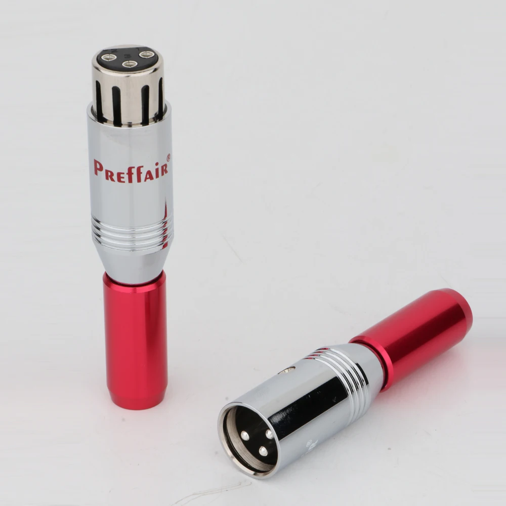 Preffair XLR 3-polige, versilberte Verbindungsstecker, Audio-Balance, XLR-Steckerkabel, symmetrischer Audio-Stecker, männlich oder weiblich – Detail 1
