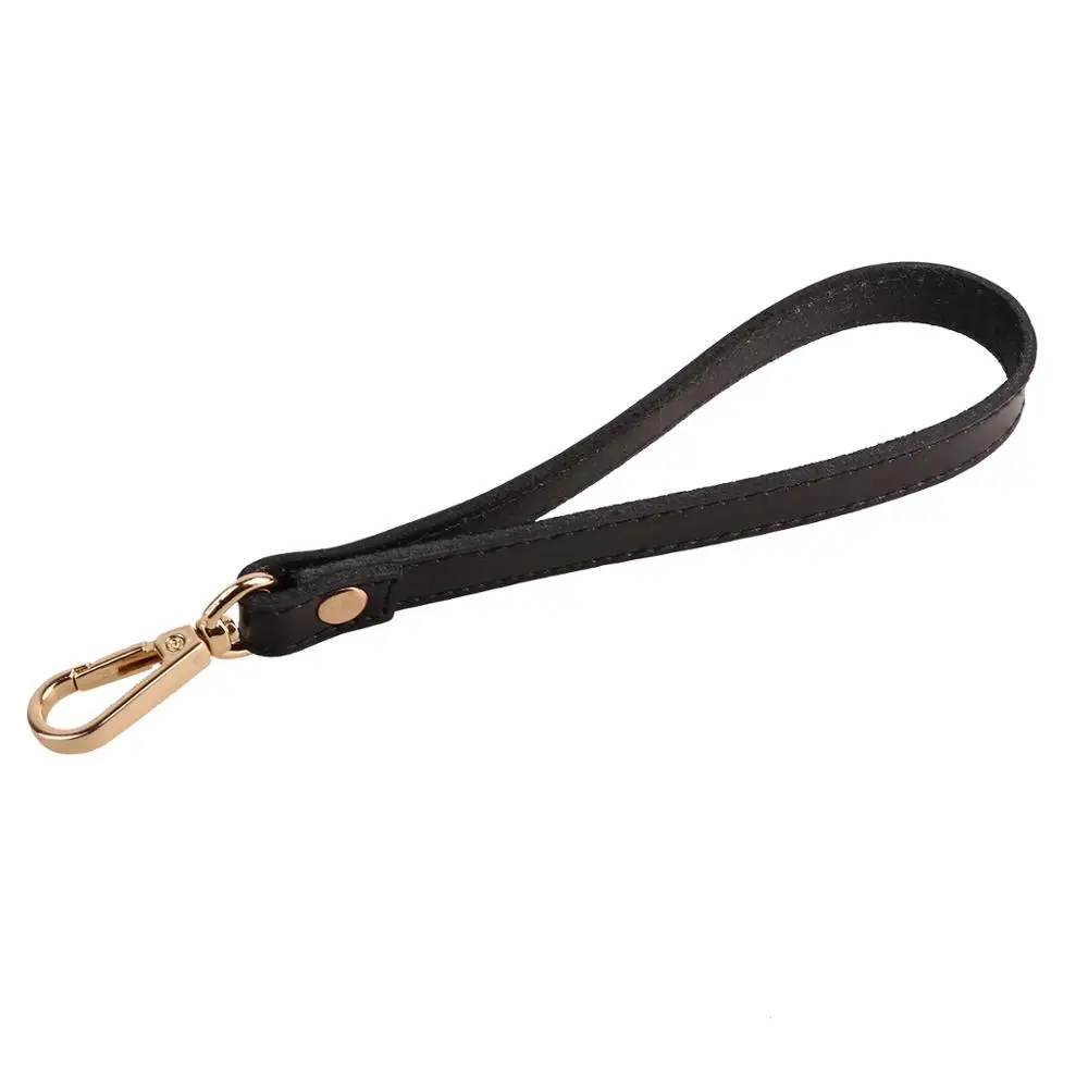 Genuine Leather Handbag Strap Bag Replacement Wrist Strap Buckle Wrist Strap Hands-Free Wristlet for Purse Wallets Keychain