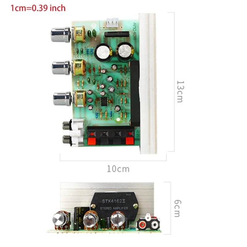 77UB 50W+50W STK4132 Amplifier Board DX-0408 2.0 Channel Double High-Power DIY Amplifier Board Module Kit Drop Shipping