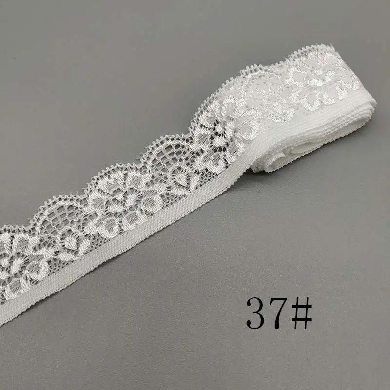 Beatiful 2Yard Soft Elastic 2.5CM Wide Lace Trim Diy Clothes Skirt Fabric Used For Underwear Panties Skirt Lace Ribbon