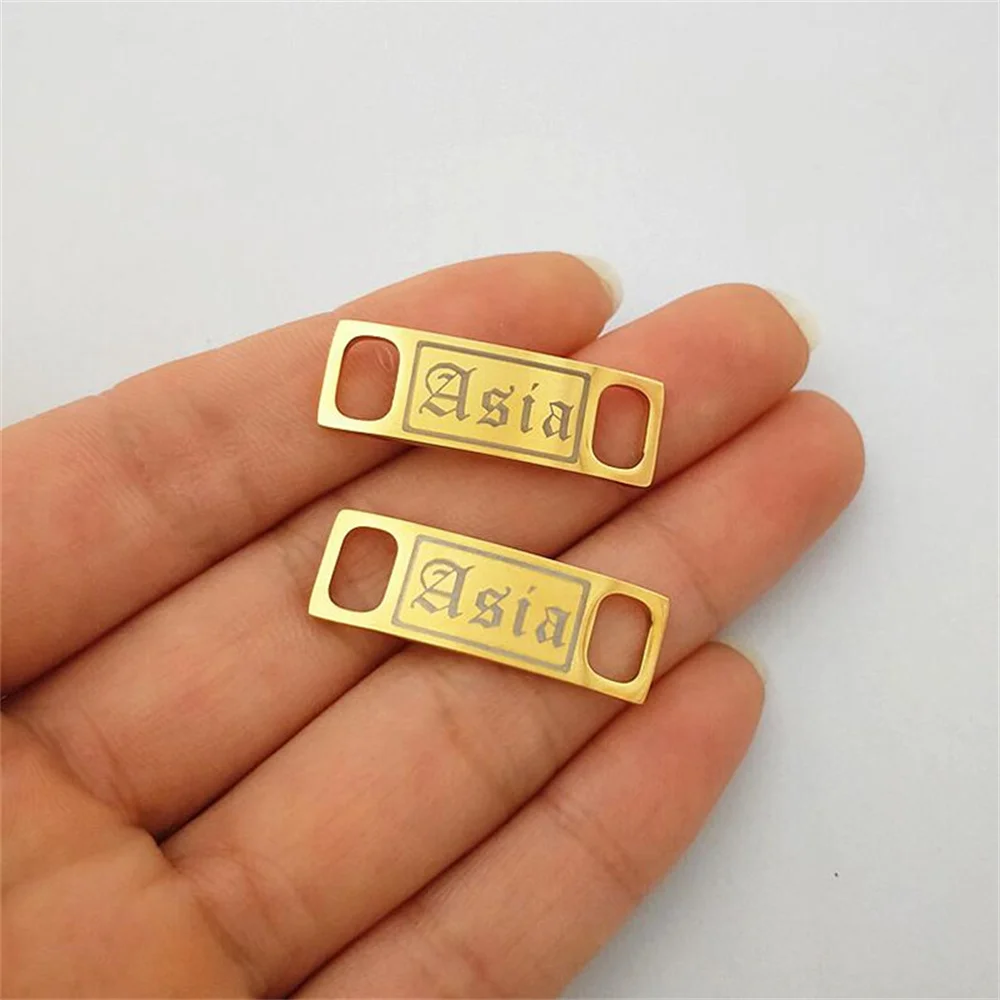 Slip-on Shoe Tag Kpop Custom Name Stainless Steel Jewelry Buckie Personalized Name Shoe-buckle For Women Men Accessories