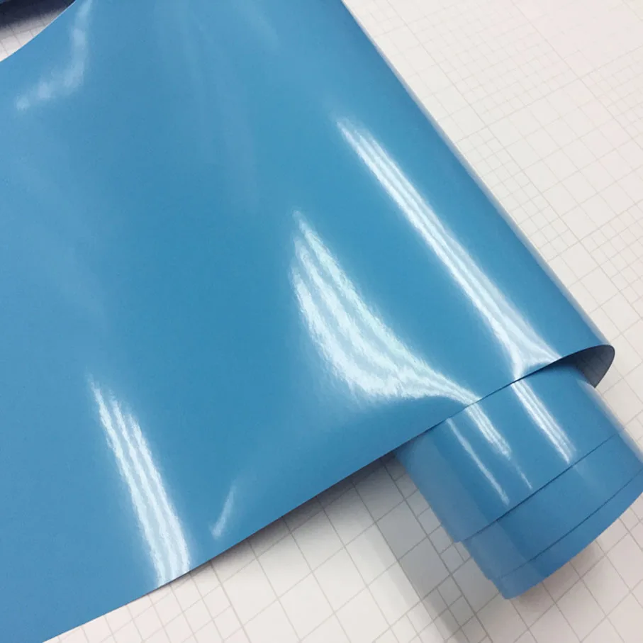 Good Gloss Dark Blue Vinyl Film Adhesive PVC DIY Styling Gloss Wrap Foil For Car HOOD Roof Scooter Motorcycle Wrapping Sticker