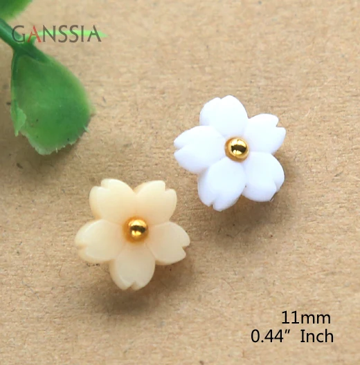 20pcs/lot Size:11mm Sakura Button Exquisite Rhinestone Flower Buttons Accessories Resin Shirt Button Decoration(SS-2401)