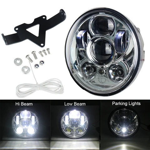 Светодиодная фара 5,75 дюйма для Yamaha Bolt Raider Stryker SCR950 Warrior Hi/Low Beam, парковочный свет