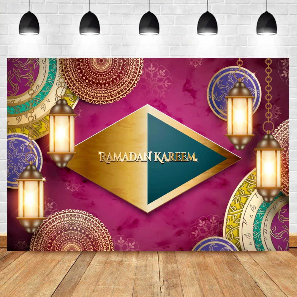 Laeacco-مصباح سحري لعيد مبارك لرمضان كريم ، خلفية للتصوير الفوتوغرافي واستوديو الصور