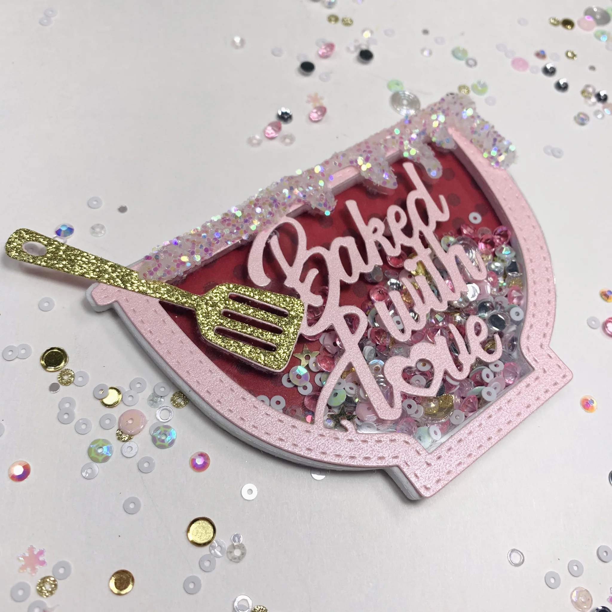 KSCRAFT pieczony z miłością misy Shaker wykrojniki do metalu szablony dla DIY Scrapbooking dekoracyjne tłoczenie kartka papierowa DIY