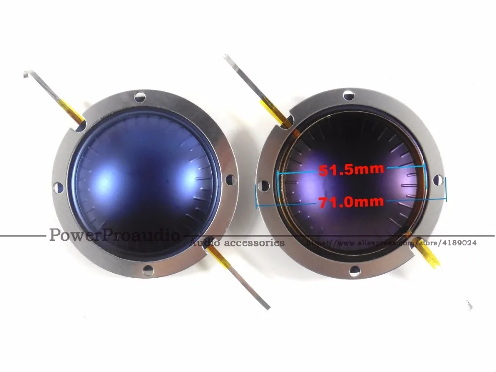 

2Pcs/lot 51.5mm voice coil Diaphragm For Tweeter Speaker Repair parts Aluminum wire