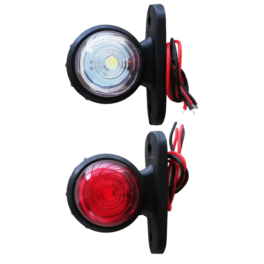 2Pcs LED Position Light Truck Rear Lights 12V 24V Parking Lights For Trailer Tractor Clearance Light Red White/Amber