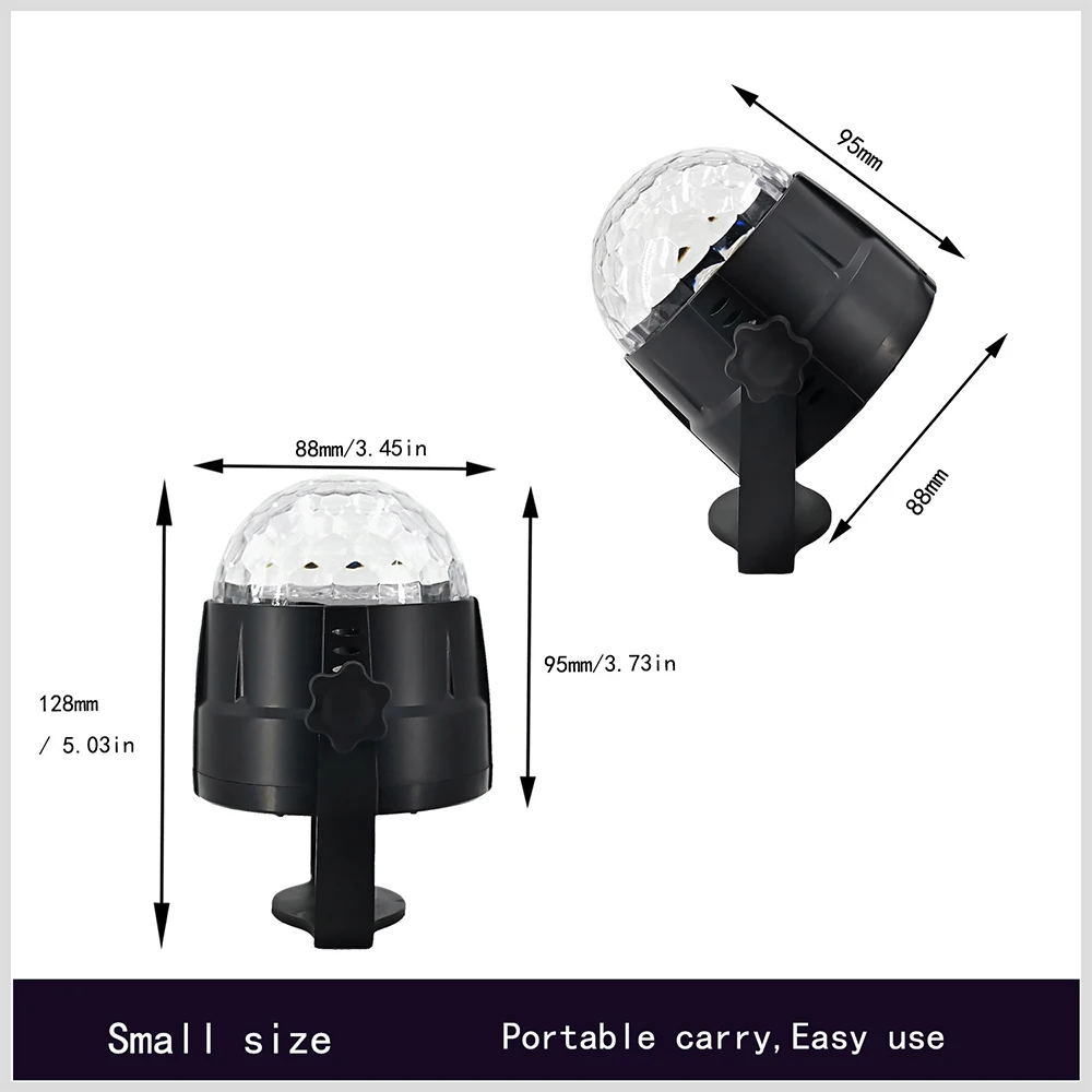 5V USB LED Projector Light DJ Stage Lamp Magic Ball Effect Lighting for Car Home Wedding Party with Remote Ajustable Base