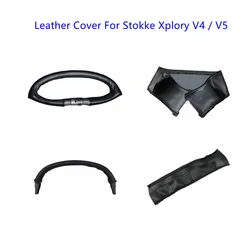 Pram Handle Pu Leather For Stokke Xplory V4 / V5 Baby Stroller Armrest Protective Case Covers Baby Carriage Accessories