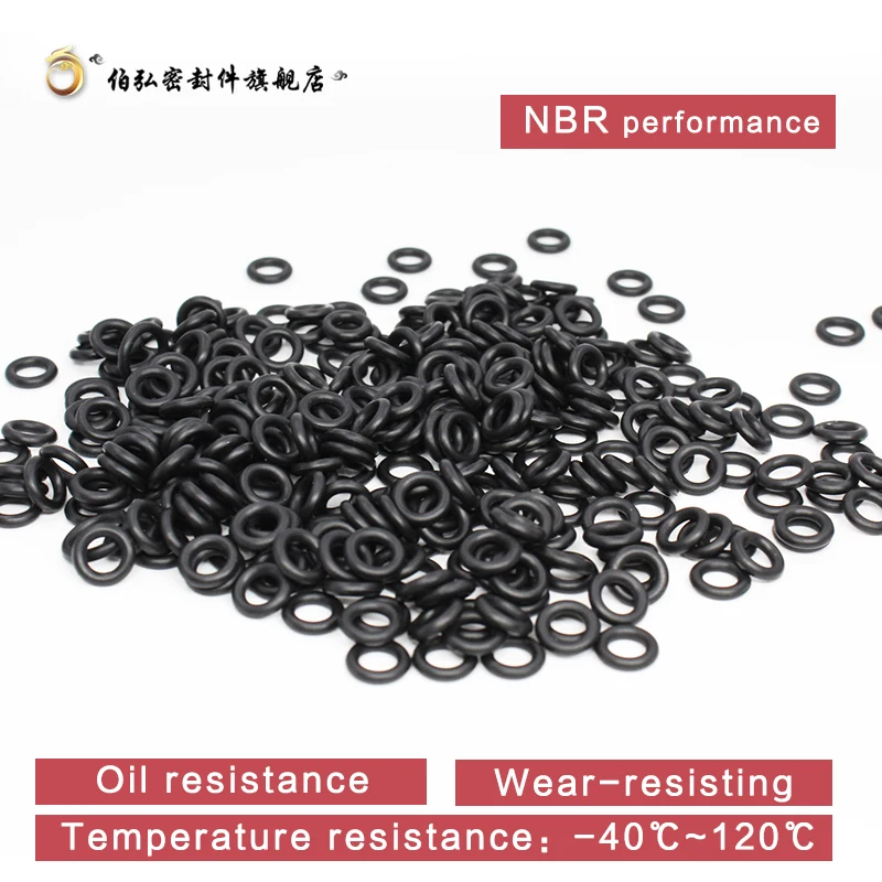 300 pz/lotto O-Ring in gomma nitrilica nero NBR sigillante CS1.5mm OD4/4.5/5/5.5/6/6.5/7/7.5/8/8.5/9/9.5/10/10. Guarnizione guarnizione O-Ring 5-.-