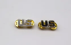 US Army Officer Lapel U.S. Badge Insignia Siliver γ