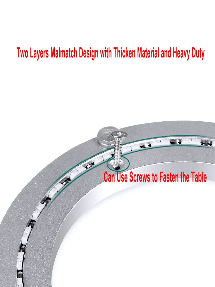 HQ ML1 Smooth Lazy Susan with MUTE STRAP Round Turntable Dinning Table Swivel Plate Rotating Aluminium Alloy Bearings