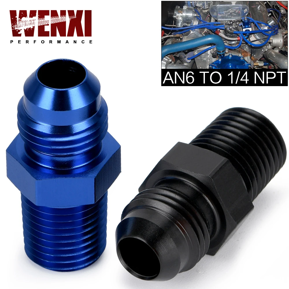 AN6 to 1/4 NPT Straight Adapter Flare Fitting Auto Hose Fitting Male WX-SL816-06-04-011