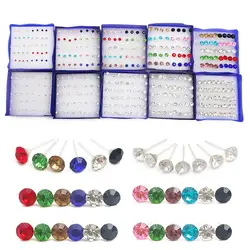 2,5 3 4 5 6mm Bunte Kristall Stud Ohrringe Neue Mode Einfache Ohrringe Piercing Kunststoff Ohr 20 Pairs Für frauen Schmuck