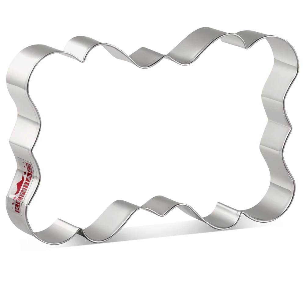 

KENIAO Plaque Cookie Cutter - 9 x 12.8 CM - Frame Biscuit / Fondant / Bread / Pancake Molds - Stainless Steel