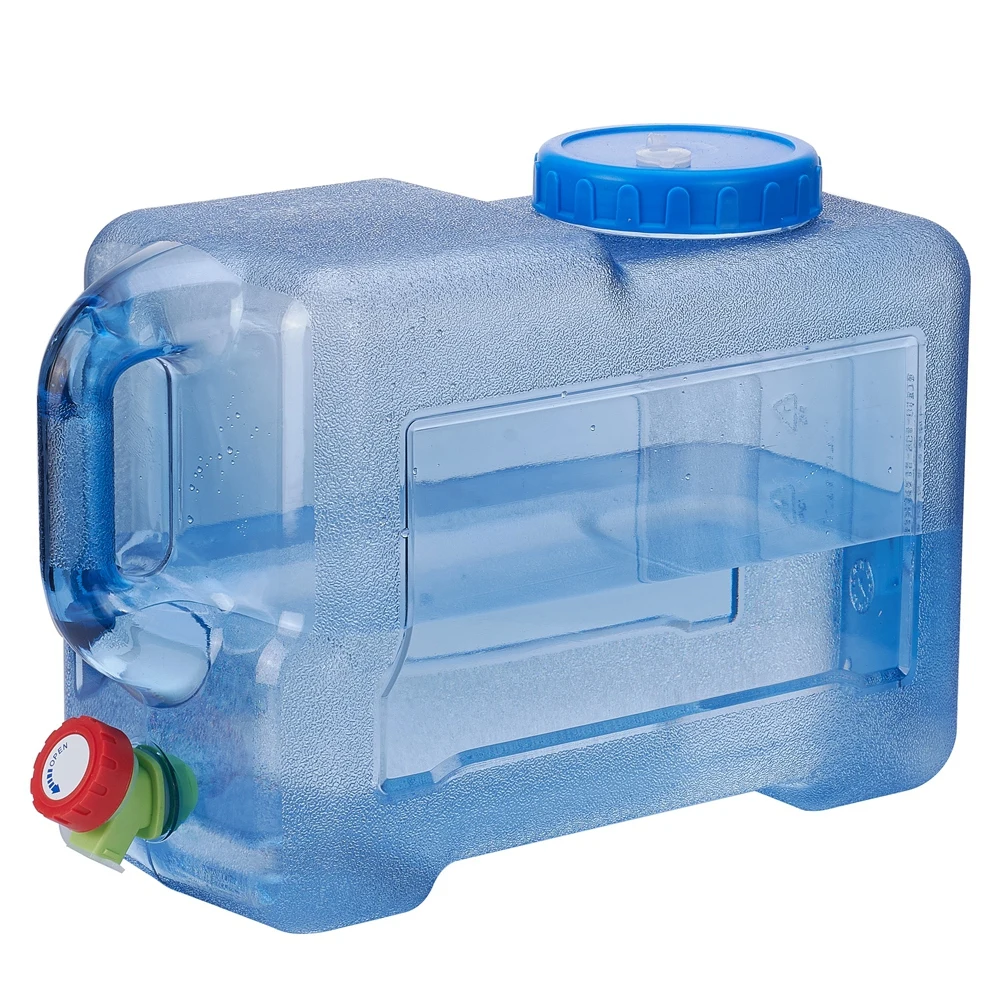 

Portable 12L Car Water Barrel PC Water Tank Storage Buckets With Faucet Large-Caliber Water Injection Port Container