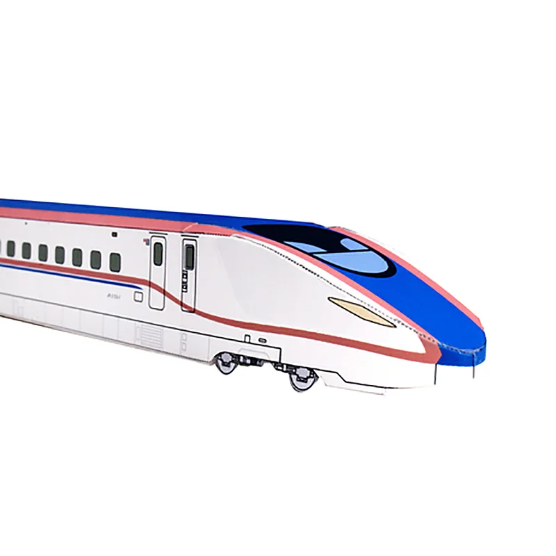 Shinkansen serii E7 Kagayaki Mini pociąg lokomotywy Origami Handmade 3D papieru modelu Papercraft DIY dzieci dorosłych zabawki wykonane ręcznie ZX-055