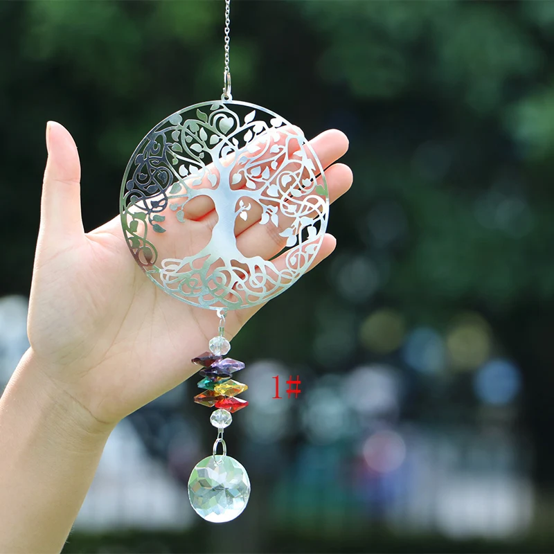 1PCS Crystal Suncatcher Chakra Colors Balls Prism Window Hanging Pendant Rainbow Sun Catchers Christmas Home Decor