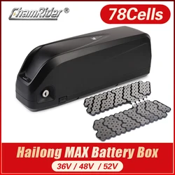 Electric Bike Battery Box, E-bike Battery Case, Box for HaiLong, SSE-112, 10S8P, 13S6P, 14S6P, Downtube, USB Port, 48V, 52V