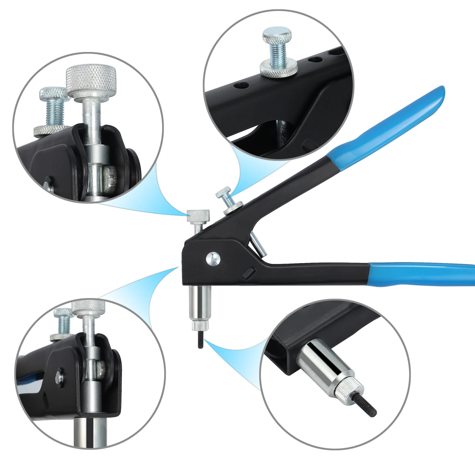 GARLLEN Nut Rivet ประแจปืน + 86Pcs M3-M8เกลียว Nut Rivet Riveter Rivnut Nutsert Gun Riveting Auto ซ่อมแซมเฟอร์นิเจอร์ชุดเครื่องมือ