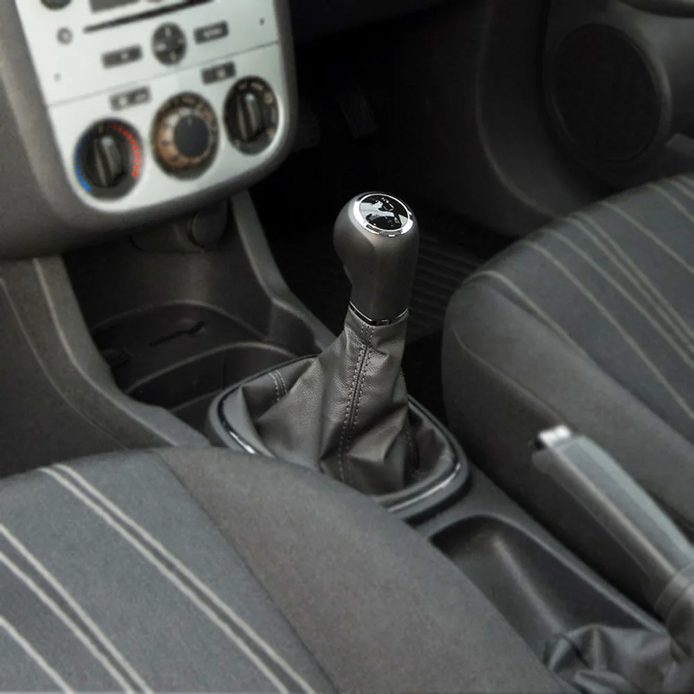 5 Speed Car Gear Shift Knob With Leather Boot For OPEL/VAUXHALL CORSA D 2006 2007 2008 2009 2010 2011 2012 2013 2014