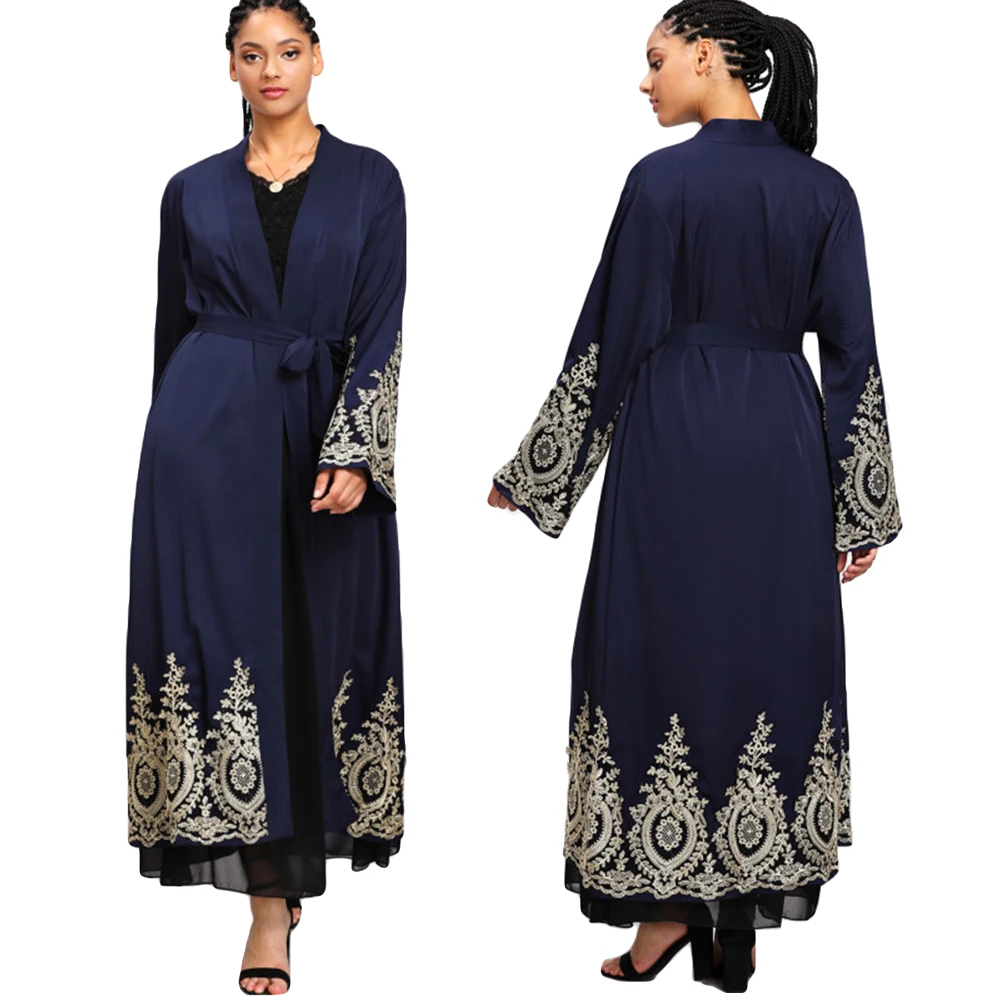 Robe Maxi à Manches sulfpour Femme Musulmane, Cardigan Ouvert, Style Dubaï, Abaya, Kaftan, Jilbab, Caftan de Cocktail, Mode Islamique