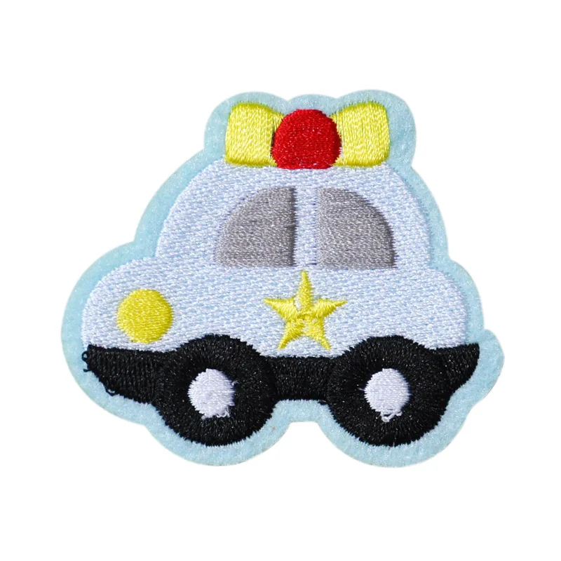 Fashion Cartoon Car Patch Badge Hot Melt Adhesive Patch Embroidery Sewing Clothes DIY Clothing Ironing Applique Accessories