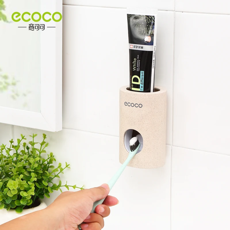 ECOCO Automatic Toothpaste Squeezer Bathroom Accessories Dustproof Back-paste type No-punching Simple Design Lazy Products